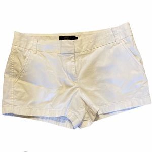 J CREW sz8 classic CHINO SHORTS in white